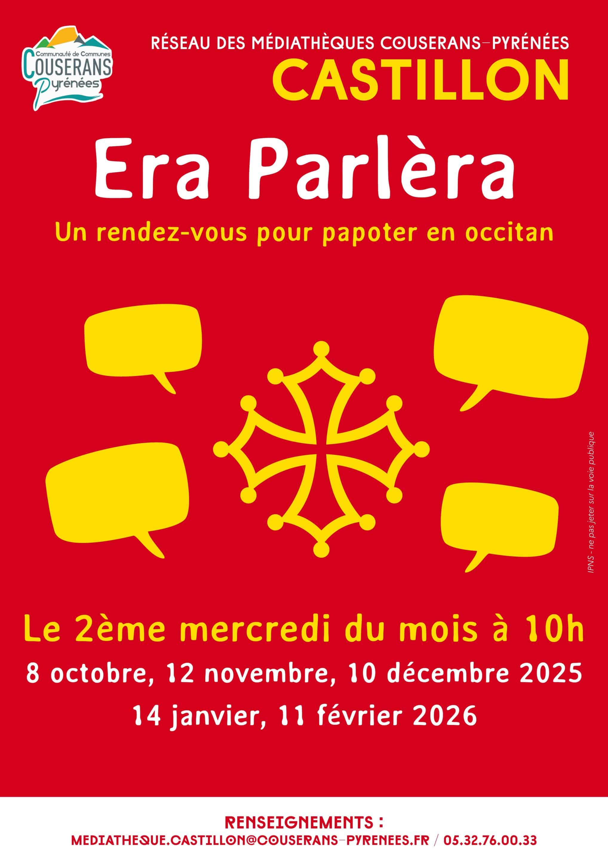 Atelier occitan “ERA PARLERA“ à la médiathèque de Castillon-en-Couserans